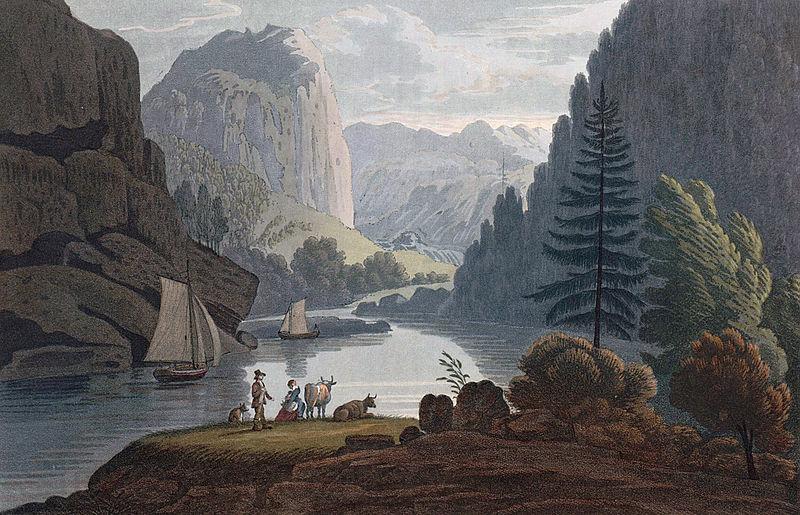 John William Edy Lake Lenongen Norge oil painting art